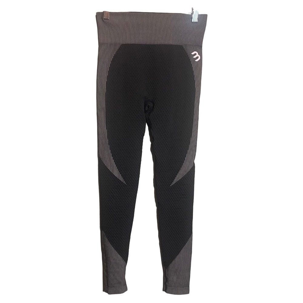 BTP Womens Athleisure Active Gym Comfy Casual Textured‎ Leggings Black Medium